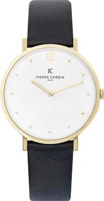 Produktbild von Pierre Cardin CBV.1009 Damen-Armbanduhr, Edelstahl-Gehäuse, Leder-Armband