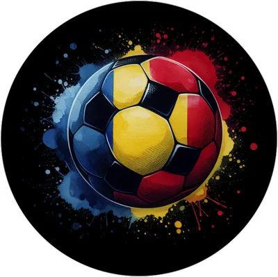 Produktbild von Fußball Rumänien Flagge Magnet rund