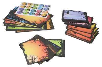 Produktbild von 160-teiliges Briefpapier-Set, Feiertagsbriefe, Briefumschläge, runde Aufkleber für Party-Einladungen, Segensbotschaften