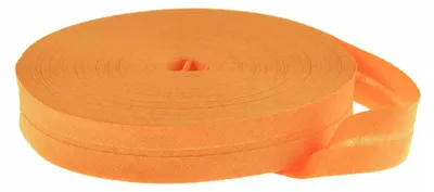 Schrägband Baumwolle Breite 14mm gefalzt melonengelb