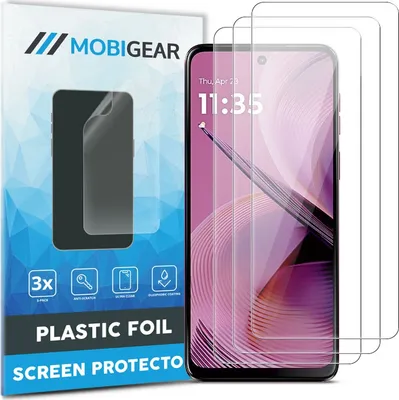 Produktbild von Mobigear  Motorola Moto G55 Displayschutz Schutzfolie - Hüllenfreundlich (3er Pack)