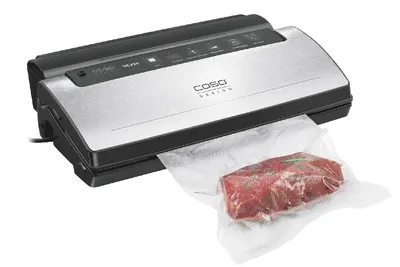 Produktbild von CASO Vakuumierer VC 350, Edelstahl, doppelte Schweißnaht max. 30 cm, inkl. 2 gratis Folienrollen + Vakuumierschlauch für Behälter, 1394