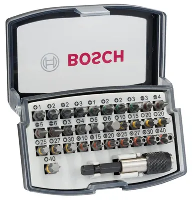 Obrázok produktu pre Bosch 2 607 017 319, Vŕtačka, Súprava vrtákov, 25 mm, 32 kusov, PH1, PH2 (2x), PH3 PH1, PH2 (2x), PH3, PZ1, PZ2 (2x), PZ3 PZ1, PZ2 (2x), PZ3, HEX 3/4/5/6 HEX...