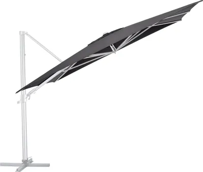 Produktbild von KETTLER Easy Flex Ampelschirm 300x300 cm, UPF50+, inkl. Abdeckhaube+ Schirmständer, silber/ anthrazit, Aluminium/Polyester mit PolyurethanBeschichtung