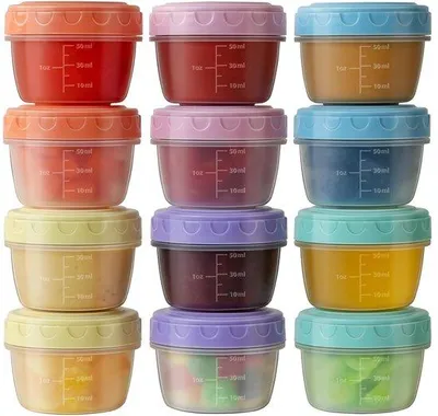 Immagine prodotto di Confezione da 12 mini contenitori da 77 ml senza BPA