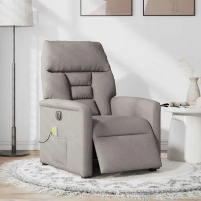 Produktbild von vidaXL Massagesessel Elektrisch Taupe Stoff