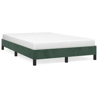 Image de vidaXL Cadre de lit sans matelas vert foncé 120x200 cm velours