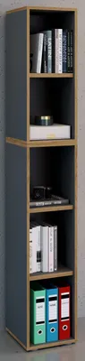 Produktbild von VCM Holzregal stehend | platzsparender Aktenschrank | Maße ca. B. 30 x H. 183 x T. 33 cm | Elegantes Regal | Büroregal – Salia 5fach B. 30 cm