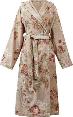 Produktbild von Pip Studio Bademantel Secret Garden Bathrobe Farbe Khaki Größe XL