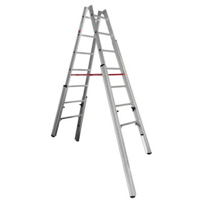 Produktbild von Euroline Premium 30576 Treppenstehleiter 2x7 Sprossen