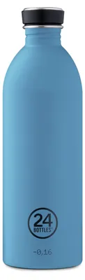 Immagine prodotto di Borraccia in acciaio inossidabile 24Bottles Powder Blue da 1 l, a tenuta stagna, non termica