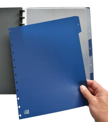 Produktbild von Oxford manageMe Ringmappen-Register A4, mit vario-zipp, 1 - 5, 5-teilig, dunkelblau