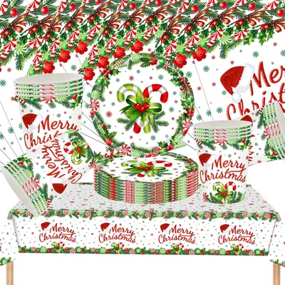 61-teiliges Weihnachts-Servies-Set für 20 Personen