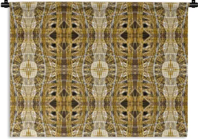 Produktbild von MuchoWow® Wandteppich Wandbehang Gold - Afrika - Muster - Tiere 120x90 cm Tapisserie Dekoration Wandtuch - Wohnen - Aufhänger für die Wand