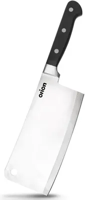 Produktbild von Orion Hackmesser | Fleischbeil | Mehrzweckmesser mit Stahlklinge groß zum Hacken von Fleisch 18 cm
