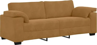 Produktbild von vidaXL 3-Sitzer-Sofa Braun 220x77x82 cm Samt