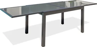 Produktbild von Ausziehbarer Gartentisch 10 P, Aluminium/Glassplatte