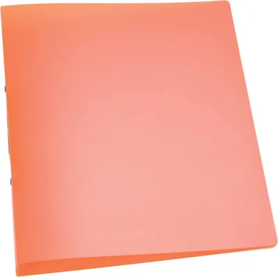 Obrázok produktu pre Q-Connect® KF02485 Krúžkový viazač priehľadný - A4, 2-krúžkový, Ø krúžku 25 mm, oranžovo-priehľadný