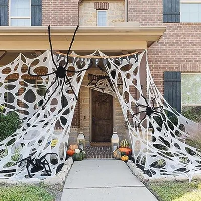 Halloween Spinnenweben Dekoration Außen - 100x410cm