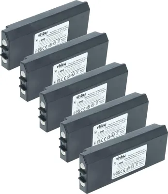 Produktbild von vhbw 5x Akku kompatibel mit Hiab DOH116A, Combi Drive 5000 Industrie-Funkfernsteuerung Fernbedienung (2000 mAh, 7,2 V, NiMH) - Schwarz