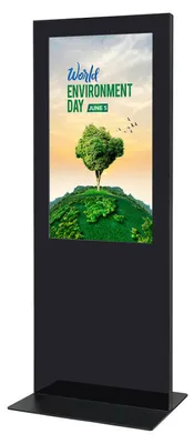 Produktbild von Showdown Displays Digitale Infostele Slim Schwarz 50" mit Samsung-Bildschirm