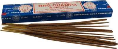 Produktbild von Nag Champa, Nagchampa Incense Räucherstäbchen - Sai Baba Satya 15 g, Blau, 21*4*2 cm, Indische Räucherstäbchen