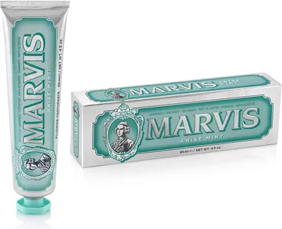 Zdjęcie produktu dla Marvis | Anyżowo-Miętowa Pasta do Zębów, Wydajna Pasta, Pasta z Fluorem, Włoska Pasta do Zębów | Anyż i Mięta - 85ml