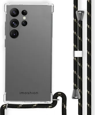 Produktbild von imoshion Backcover mit Band Samsung Galaxy S23 Ultra - Schwarz & Gold