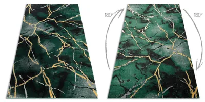 Zdjęcie produktu dla Dywan EMERALD ekskluzywny 1018 glamour, stylowy marmur butelkowa zieleń / złoty zielony 180x270 cm