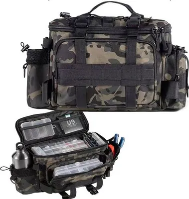 Produktbild von Angeltasche, Aufbewahrungstasche für Angelzubehör, Tarn-Tragetasche für Outdoor-Aktivitäten, Wandertasche
