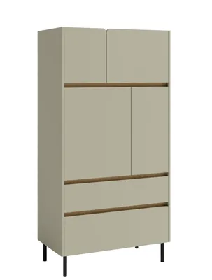 Produktbild von Marmex Hochkommode LUCA LC5 Eiche baltic dune+Eukalyptus 80x165x40 cm Sideboard