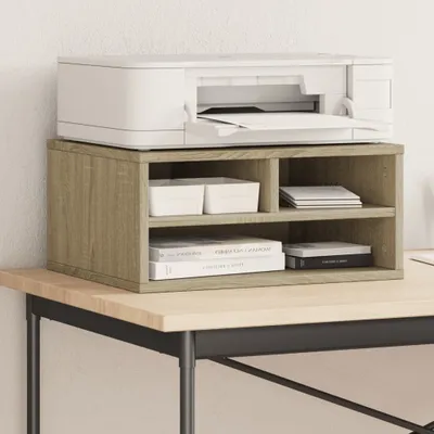 Produktbild von vidaXL Stojan na tiskárnu Sonoma dub 49x40x22,5 cm Materiál na bázi dřeva