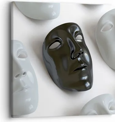 Produktbild von Bild auf Leinwand - Leinwandbild - Venedig Maske Schauspieler Theater - 40x40cm - Wand Bild - Wanddeko - Leinwanddruck - Bilder - Kunstdruck - Leinwand bilder - Wandkunst - AC40x40-2208