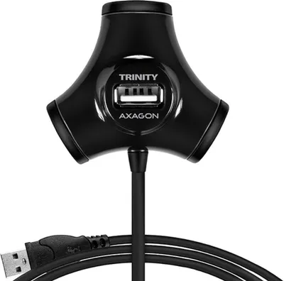 Obrázek produktu pro Axagon HUE-X3B, USB 2.0, USB 2.0, 480 Mbit/s, Černá, 1,2 m, CE, RoHS