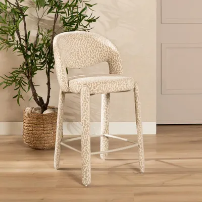 Produktbild von Bronx71 Barhocker Leo taupe Leo-Print 70 cm