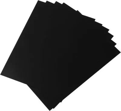 Obrázok produktu pre Priehľadné obaly z PVC formátu A4, čierne lesklé, 10 ks, kancelárske potreby