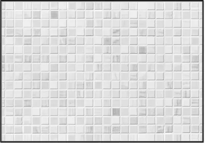 Produktbild von Wallario Wandbild Fliesen im Bad weiß-grau, Größe: 70,30 x 100,30 cm, Poster mit schwarzem Aluminiumrahmen