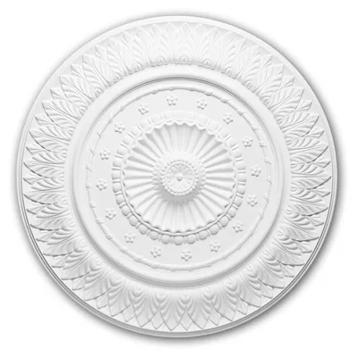 Produktbild von PROFHOME 156028 Rosette aus Polyurethan Deckenrosette Zierelement Ø 67,0 cm