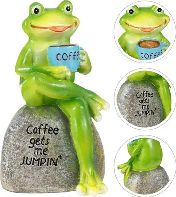 Produktbild von Keramik-Frosch-Figur für Garten und Balkon Dekoration