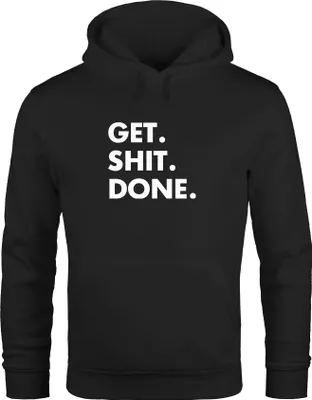 Produktbild von Herren Hoodie mit Spruch - Get Shit Done - Sprüche Moonworks® schwarz XXL