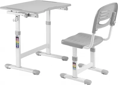 Produktbild von Schreibtisch mit Schreibtischstuhl Kinder - Zeichentisch - ergonomisch höhenverstellbar
