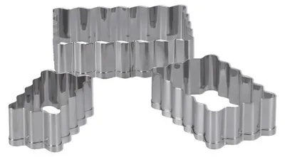 Immagine prodotto di Set di taglierine rettangolari in acciaio inox da 3 pezzi Patisse P02037