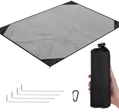 Produktbild von Famanu Picknickdecke ultraleicht wasserdicht - tragbare Stranddecke - Campingdecke - Sitzkissen für Outdoor-Aktivitäten (200 x 200 cm)