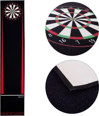 Produktbild von Dart Darts Teppich Dartteppich Dartmatte 290x60 cm Steeldart Dartpfeile Dartboard Zubehör Abwurflinie Schutz Gummi Dartscheibe verschiedene Designs Kingpower, Design:Design 02