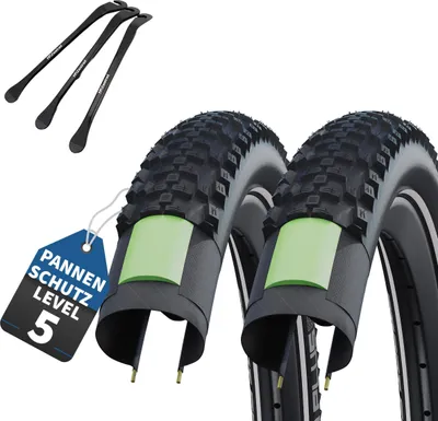 Produktbild von Schwalbe Fahrradreifen Smart Sam Plus DD HS624 28 Zoll 42-622 Draht GreenGuard schwarz + MSZweirad Reifenheber