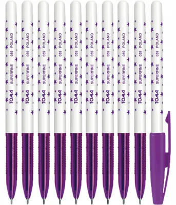 Produktbild von Toma Superfine 059 Kugelschreiber Violett 10er Set