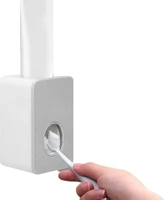 Image de Squeezer dentifrice, support mural Distributeur Squeezer automatique pour salle de bain adulte(Gris)