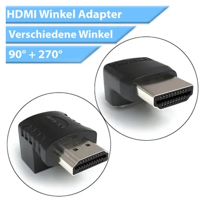 Produktbild von JAMEGA HDMI-Winkeladapter, 90° und 270°, 4 Stück