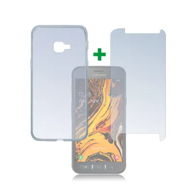 Produktbild von 4smarts 360 Protection Set fr Galaxy Xcover 4s, transparent