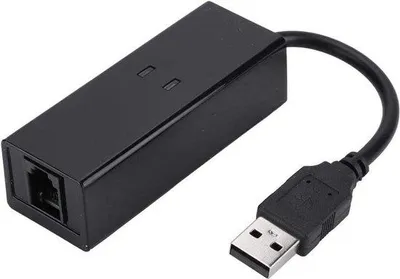 Obrázek produktu pro Externí USB modem 56K, přenosný, pro přenos dat a faxů, kompatibilní s Windows